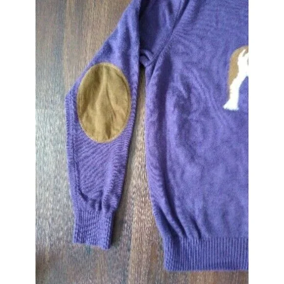 Tommy Hilfiger Vintage Cotton Knit Bulldog Sweater Academia Designer Soho SzM - Picture 3 of 5